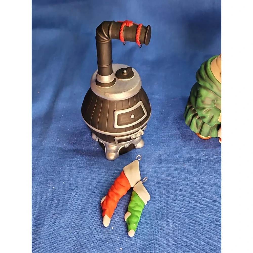 Dept 56 Merry Makers Christmas Stockings Pot Bellied Stove Monk